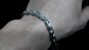 Серебряная цепочка ручной работы якорь.Цепочка из серебра якорное плетение.