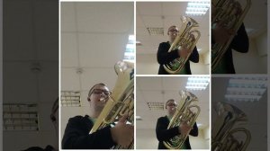 Эуфониум и трёхголосное упражнение по сольфеджио.