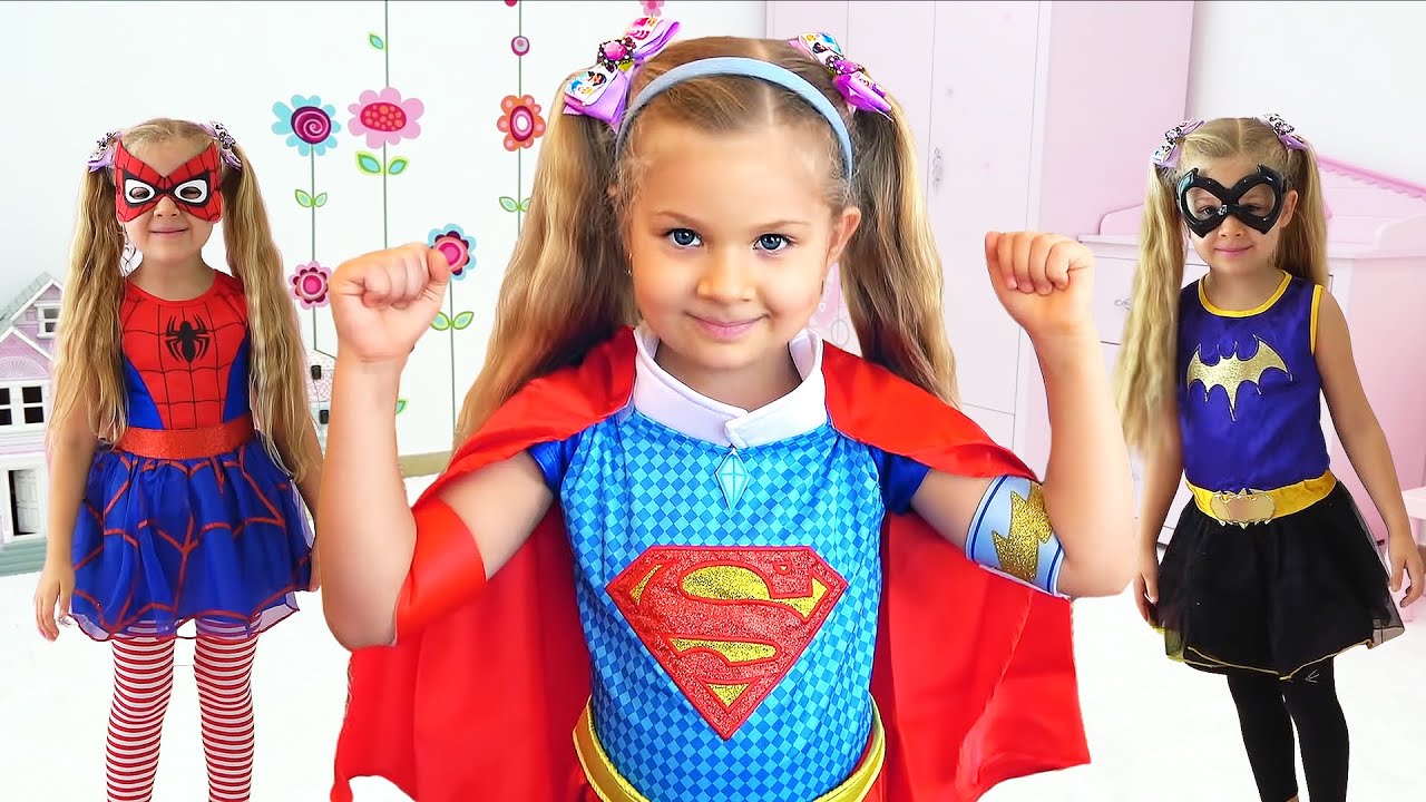 Диана и Рома играют в супергероев [Видео для детей] смотреть онлайн