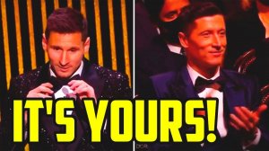 MESSI SHOCKED LEWANDOWSKI! LIONEL ASKED FOR A BALLON D'OR FOR HIM! BALLON D'OR 2021 CEREMONY