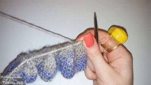 МК "Ажурный шарф-палантин "Северное сияние". Вяжем спицами