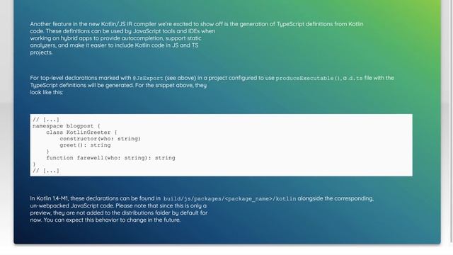 Kotlin JavaScript to TypeScript Definition File смотреть онлайн