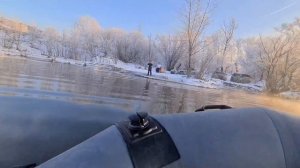 БРАТАН 3. В МОРОЗ НА ВОДЕ. ЭКСТРЕМАЛЬНЫЕ ТЕСТЫ ПНД и ПВХ лодки EVOLUTION с водометом MERCURY 50 MH