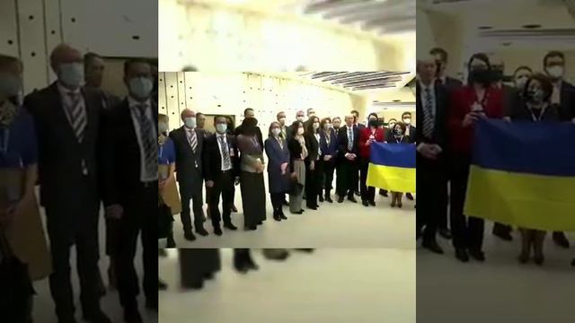 diplomatats at UN boycott Russian foreign minister lavrov's during  speech