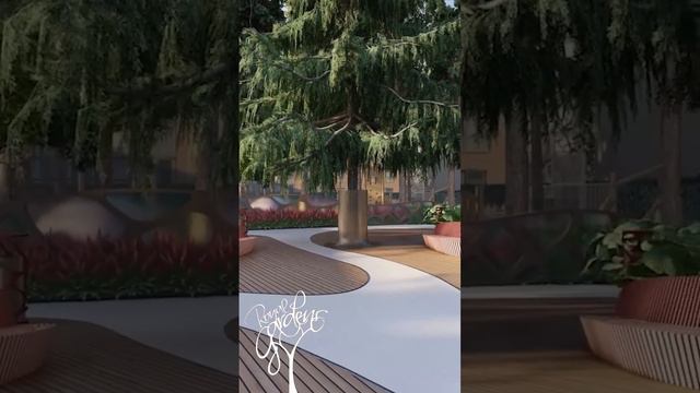 Проект благоустройства территории предприятия СОЮЗСНАБ от команды Royal Gardens.