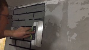 КИРПИЧНАЯ СТЕНА Своими Руками??? Трафарет ПОД КИРПИЧ...