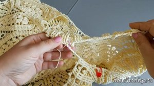 Вязание крючком кофточки с круглой кокеткой часть 2
