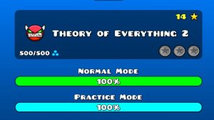 я прошол theory of everything 2 (Geometry Dash)