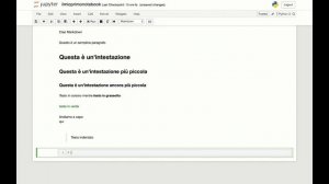 Jupyter tutorial: testo formattato con Markdown