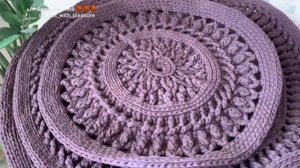 МК ковёр из трикотажной пряжи, вяжется просто и быстро, мечта каждой рукодельницы