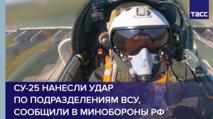 Су-25 нанесли удар по подразделениям ВСУ, сообщили в Минобороны РФ