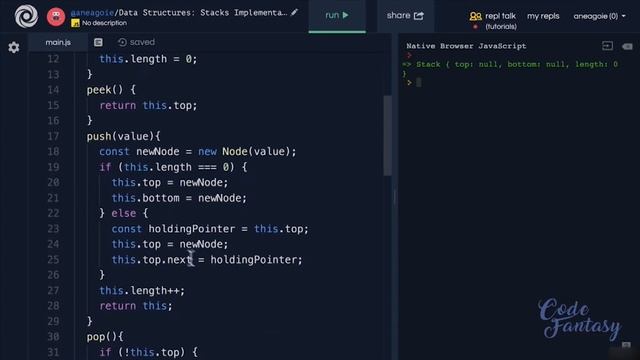Exercise -    
Stack Implementation (Array) | Stacks + Queues - Data Structures series