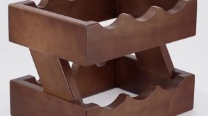 Подставка для бутылок массив коричневая