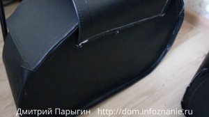 Кофры для мотоцикла из кожзама и... линолеума!?