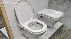 Сантехника.ру: Подвесной безободковый унитаз Hansgrohe GladeLake S HGSET002, крышка микролифт, белый