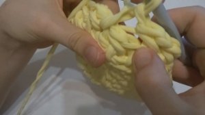 Узор крючком Елочка или Колосок. Вязание ленточной пряжей (круговой узор)
