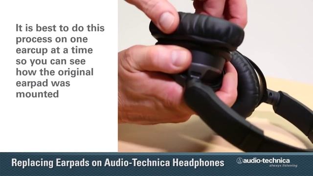 Замена амбушюр наушников Audio-Technica смотреть онлайн