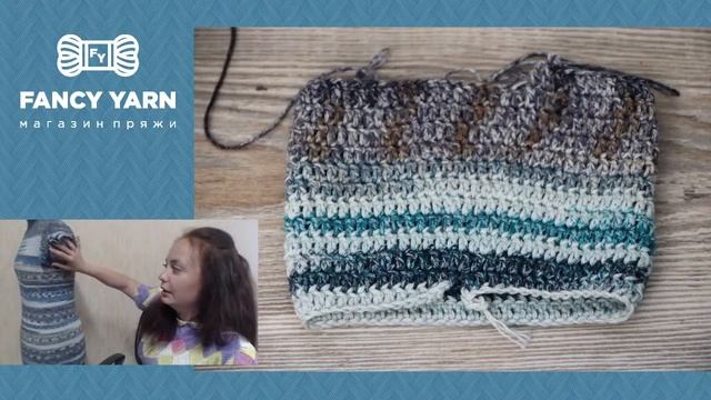 Вязание летней футболки из хлопка Caribbean cotton.