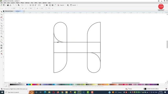 Logo Design in CorelDraw How to Make Letter h Logo - Graphic Design Tutorial for Experts & Beginner смотреть онлайн