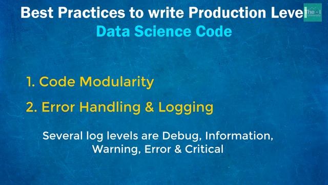 How to write Production Level Code in Data Science | Part 1 | Production Level Code in Python