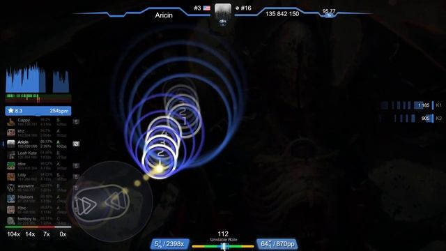 8.5⭐ Aricin | Hideous Divinity - Ages Die [Future of the Past] 95.89% (#1 429pp 15❌) - osu!