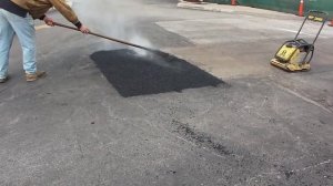 Укладка асфальта - Виброплита Wacker WP1550