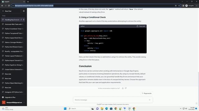 Key Error on python App Engine смотреть онлайн