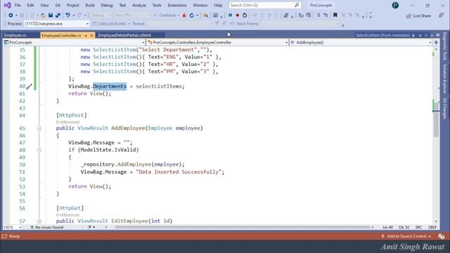 Part 49. Dropdown using SelectListItem in .NET Core MVC. | Group | Multi Select | Disable Item |