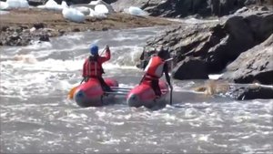 Порог Ревун, р. Исеть. 14-15 апреля 2012