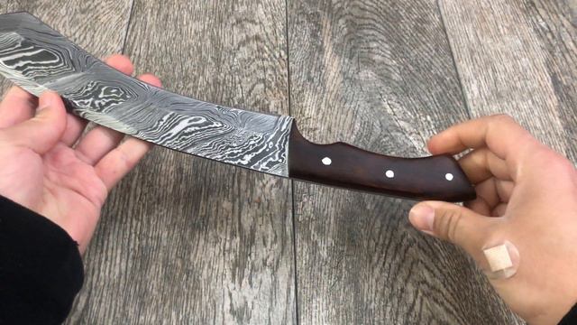 ASH AD806 Damascus Steel Custom Handmade Hunting Machete knife 15 Inches