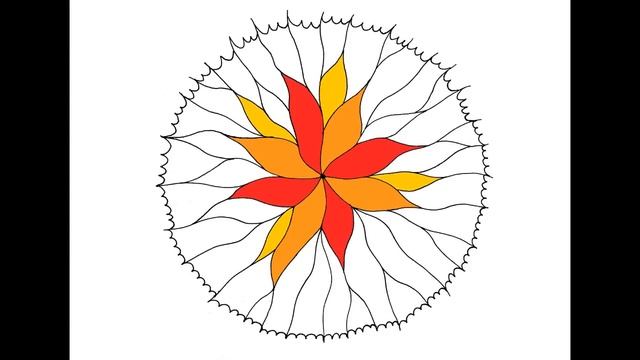 Рисуем спонтанную мандалу. Учимся рисовать! смотреть онлайн