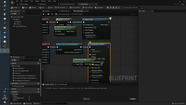 Гайд как сделать бумеранг (снаряд возвращающийся к игроку) в Unreal Engine 5
