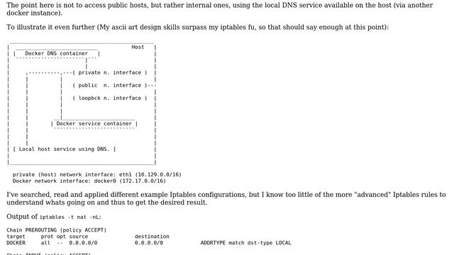 DevOps & SysAdmins: Iptables rule-set so that a docker container can access a service on a host IP смотреть онлайн