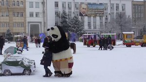 Зимний город. Махачкала, снег. Старый новый год
