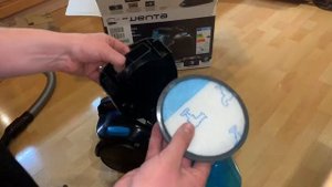 How to replace the dust hepa filter Rowenta Compact Power Cyclonic Vacuum Cleaner filter cleaning