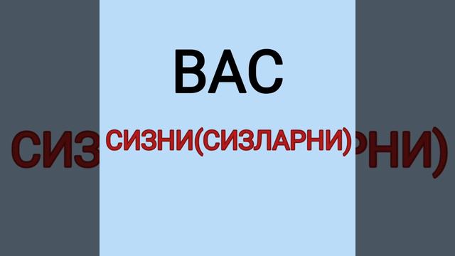 3-урок. Рус тилида енг куп ишлатиладиган олмошлар