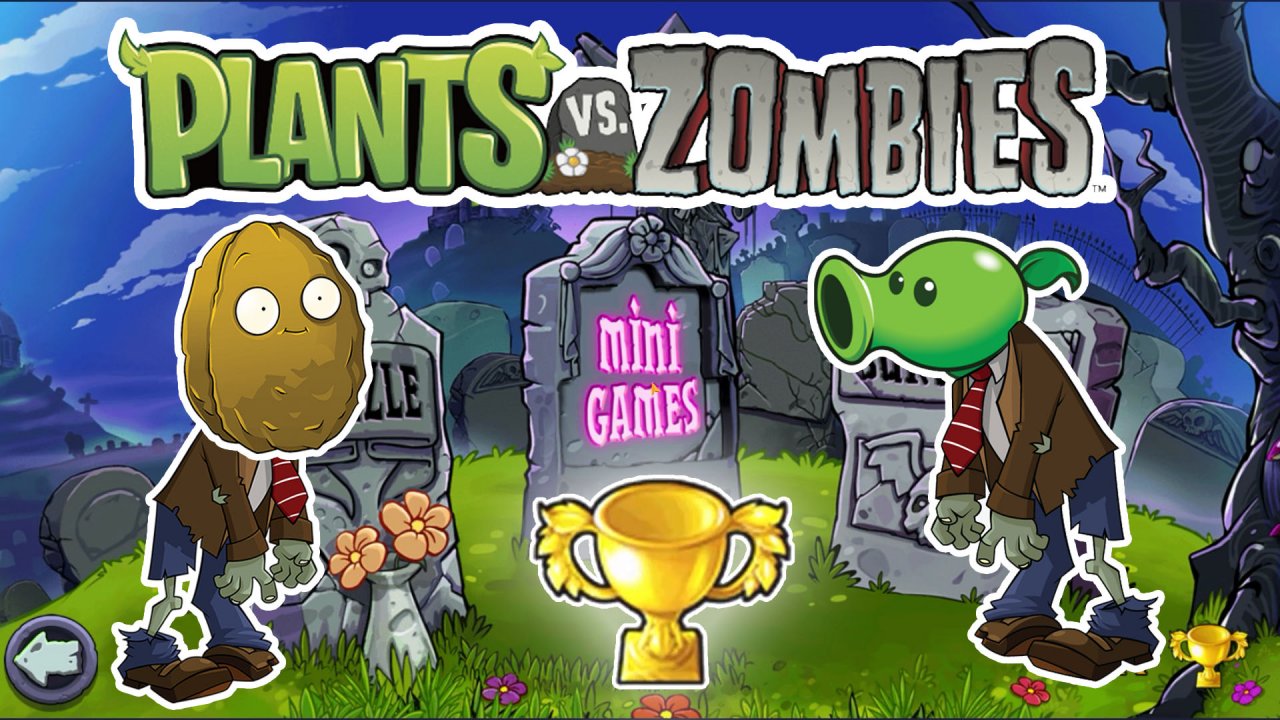 Zombie mini game. Растения против зомби мини игры. Мини-игры Plants versus Zombie прохождение без комментариев.