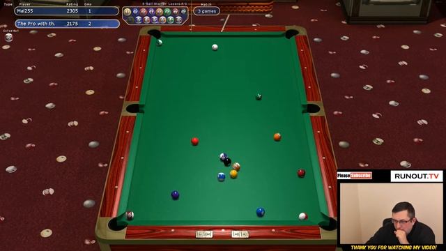 Virtual Pool 4 | 8-Ball | Career Mode | Mal255 vs Pro with the Show CO | Race to 3 Racks смотреть онлайн