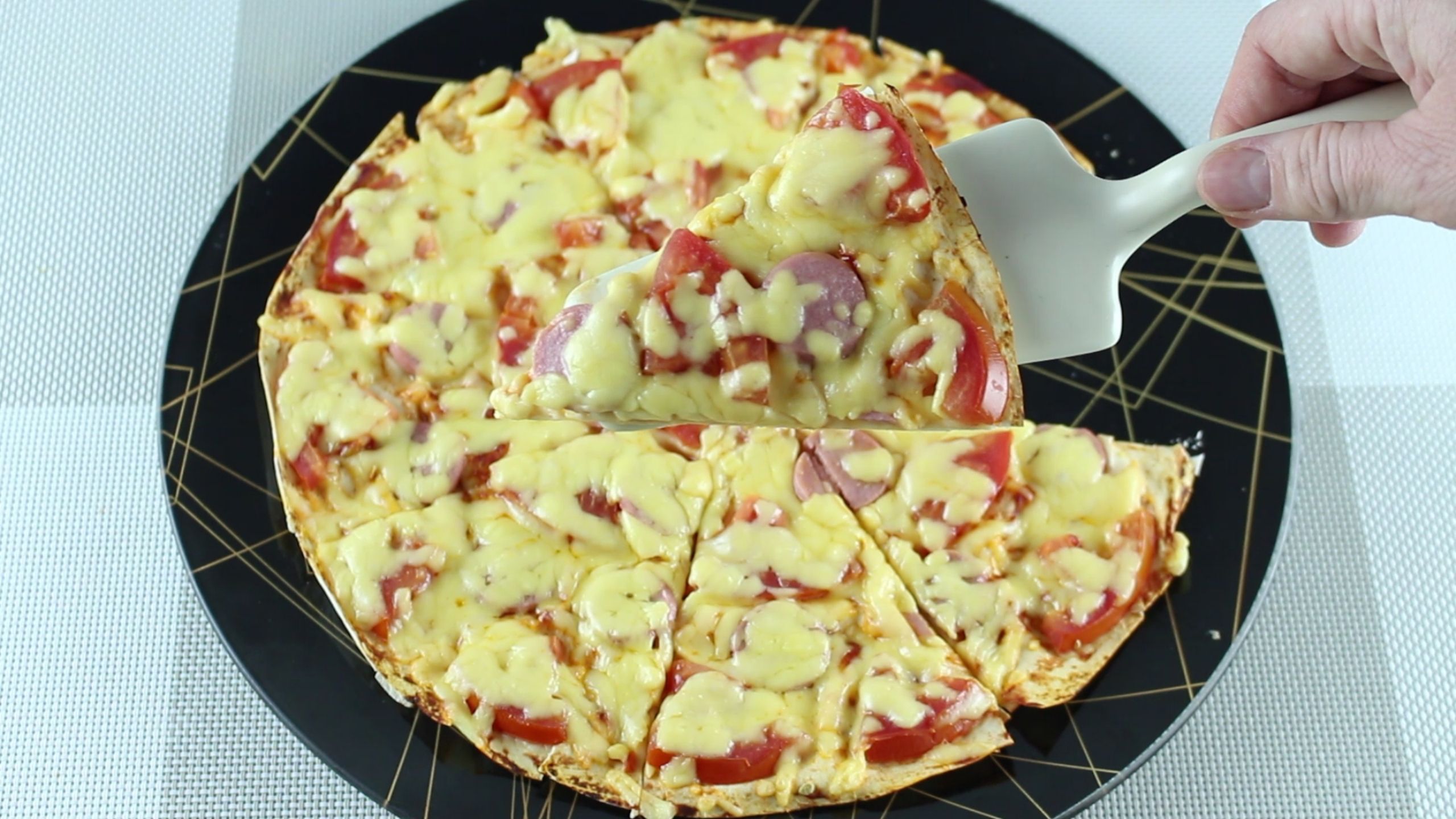 домашняя пицца из лаваша в духовке фото 117