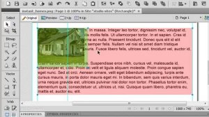 Обтекание картинки текстом в Adobe Fireworks CS4