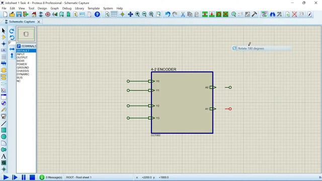 How to do 4-2 ENCODER circuit using subcircuit mode in Proteus смотреть онлайн