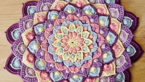 6. Вязание. Крючок. Салфетка Астерия 6 ряд. Схемы вязания.