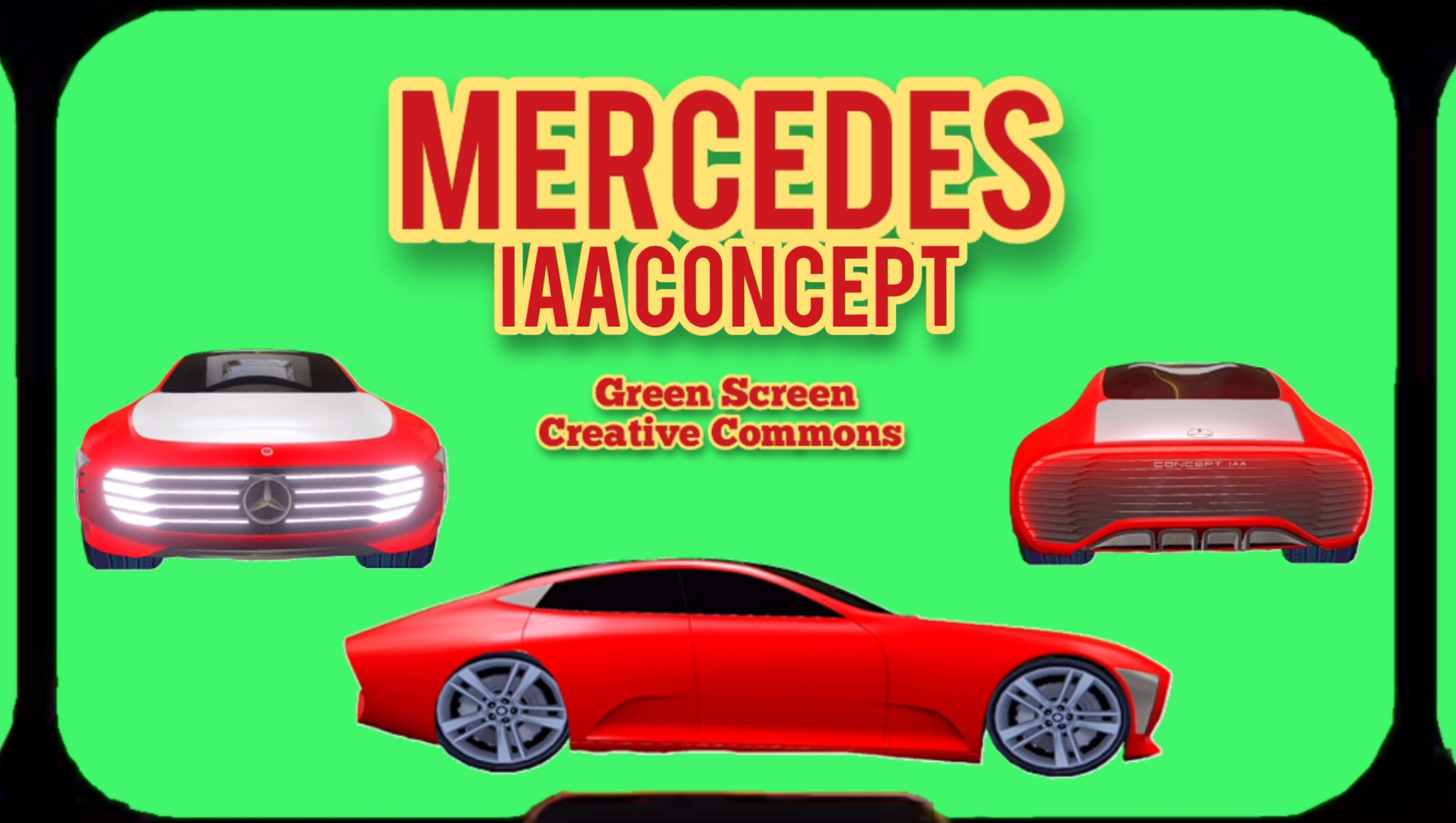 АВТОМОБИЛЬ MERCEDES LAA CONCEPT  видео Green Screen футаж. ХРОМАКЕЙ АНИМАЦИЯ.