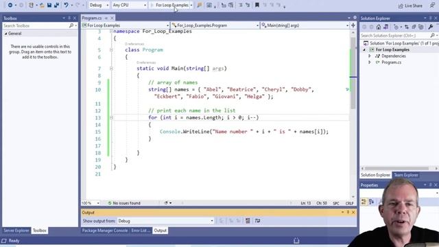 For Loop Explained in C#
