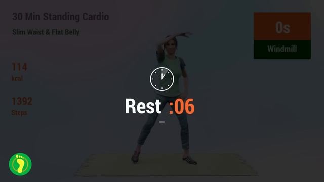 30 Min Standing Cardio: Walk For A Slimmer Waist and Flatten Belly смотреть онлайн