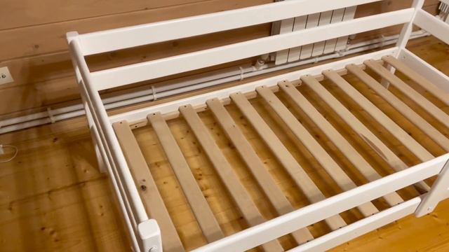 Новый отзыв по кроватке Детская подростковая Белая Односпальная Деревянная "СОНЯ" массив березы смотреть онлайн