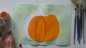 рисуем Тыкву. Овощи. Мастер класс Тыква. Рисунок
