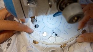 занавески ришелье на промышленной прямострочной машине jack f4