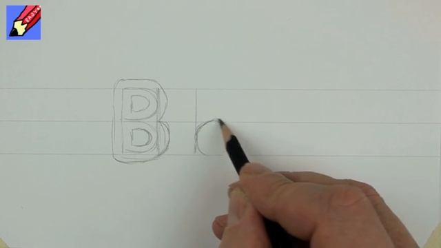 How to Draw Bubble Writing Real Easy - Letter B смотреть онлайн