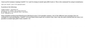 Install Open JDK 8 on CentOS 7.4